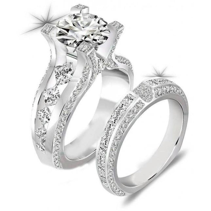 Ladies 925 Sterling silver engagement ring