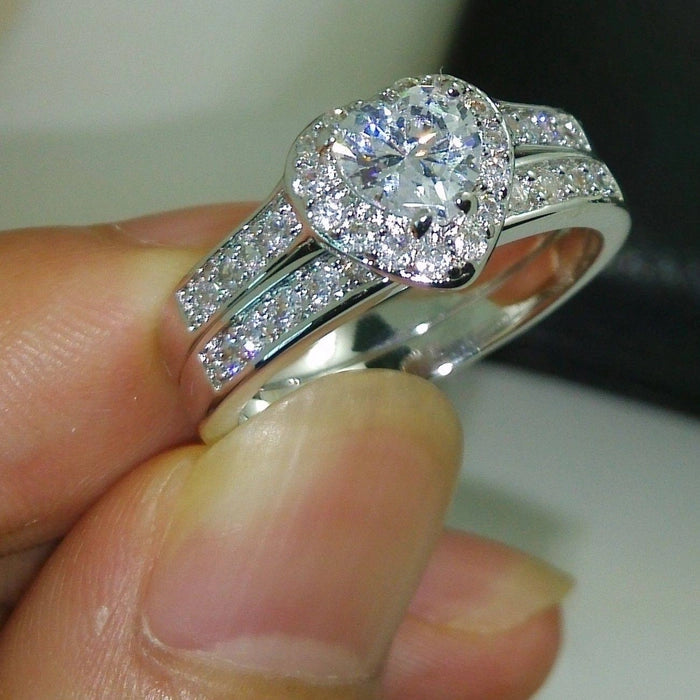 Ladies 925 Sterling silver engagement ring