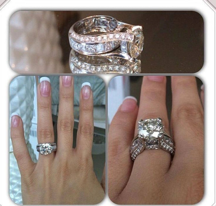 Ladies 925 Sterling silver engagement ring