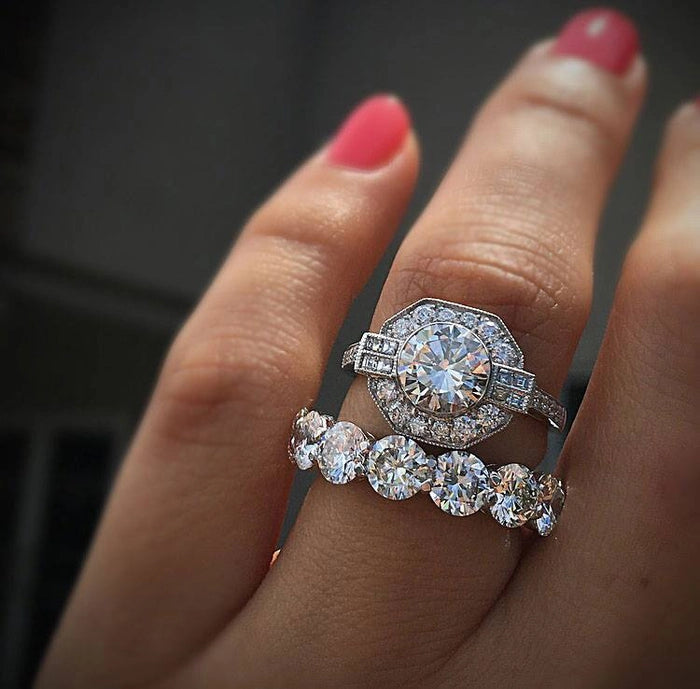 Ladies 925 Sterling silver engagement ring