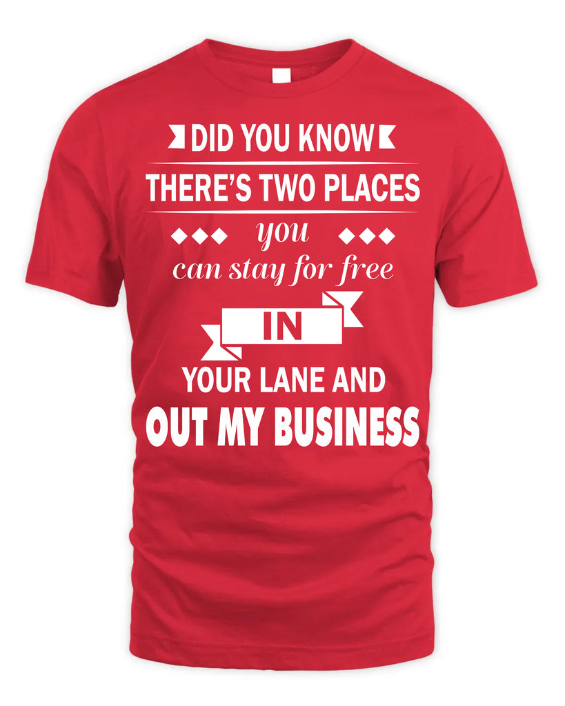 Did You Know There Is Two Places You Can Stay For Free Funny T-Shirt