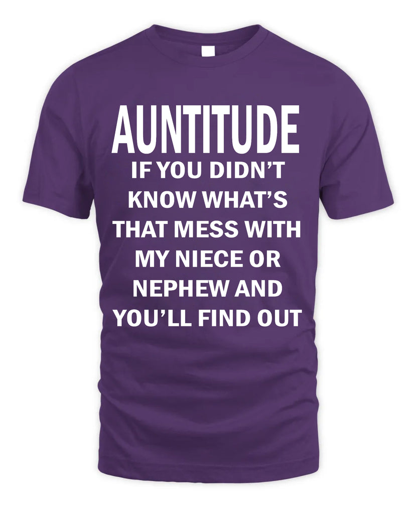 Auntitude - if You Did Not Know What's That Mess With My Niece T-shirt