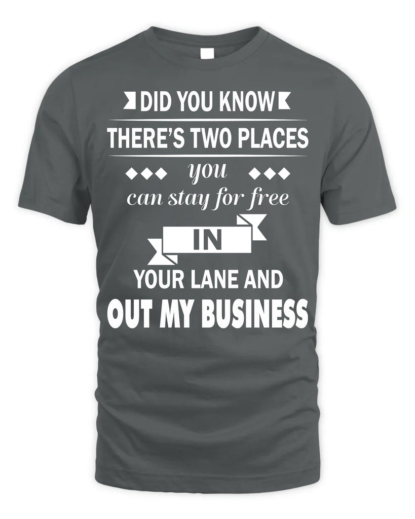 Did You Know There Is Two Places You Can Stay For Free Funny T-Shirt