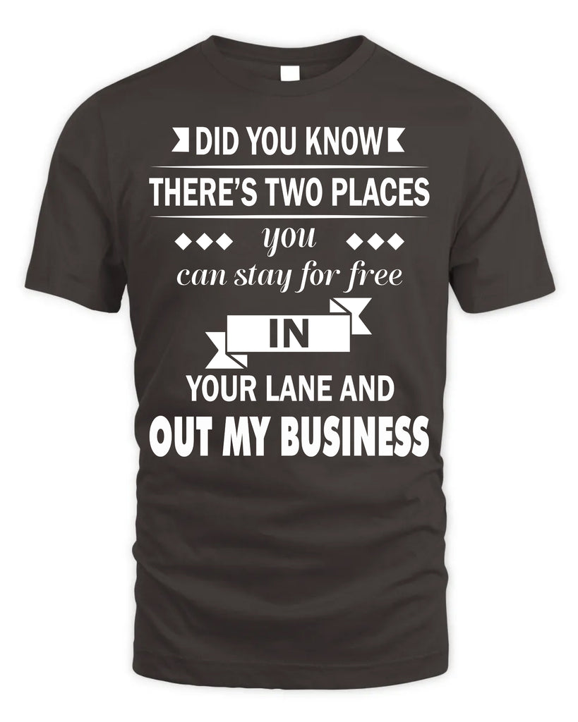 Did You Know There Is Two Places You Can Stay For Free Funny T-Shirt