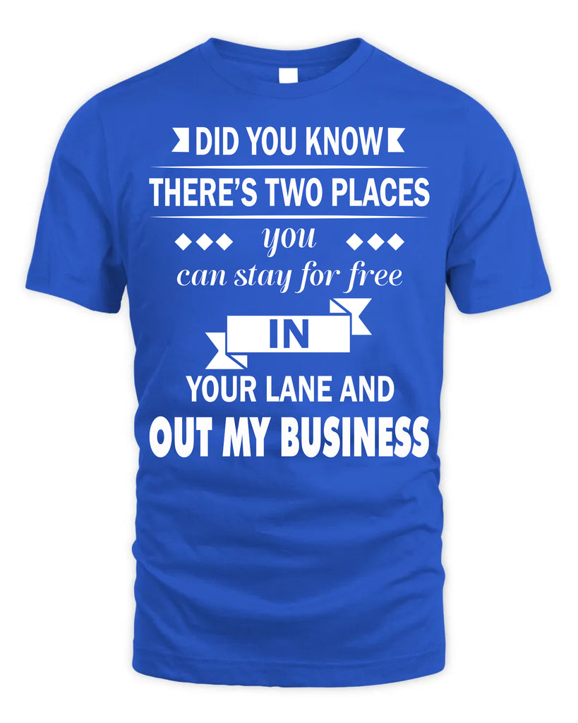 Did You Know There Is Two Places You Can Stay For Free Funny T-Shirt